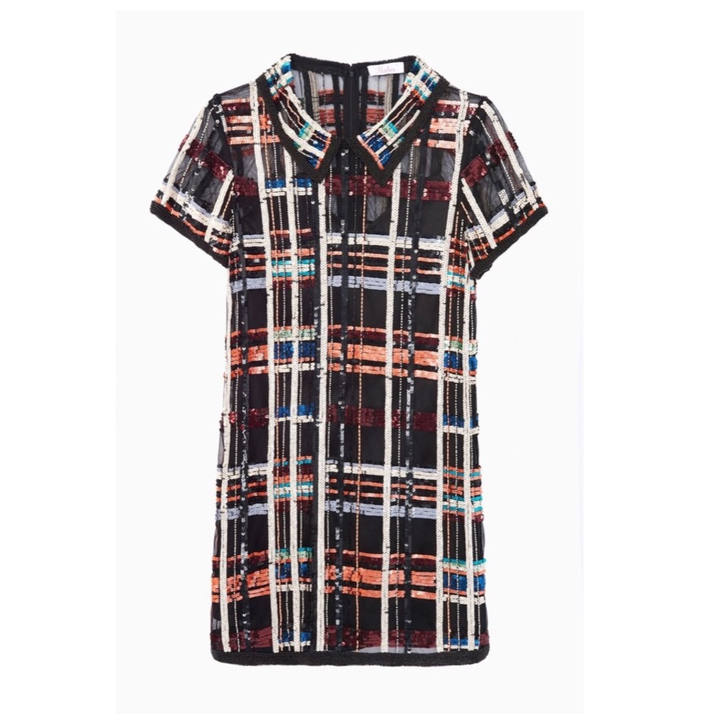 *SOLD* Parker Grayson Beaded Dress in Peach Multi - Picture 5 of 8